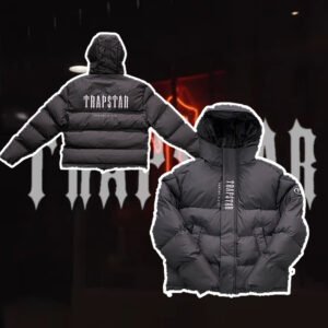 Trapstar DECODED HOODED PUFFER 2.0 JACKET - BLACK