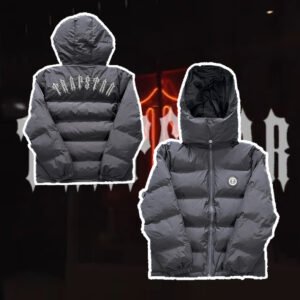 Trapstar jacket DETACHABLE HOODED PUFFER JACKET-stone