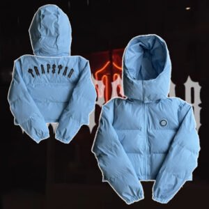 Trapstar jacket womens irongate detachable hooded BLUE