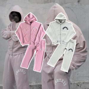 Corteiz college arch open hem Hoodie set